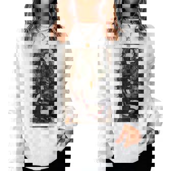 フリンジ付きの毛布の上の二人の女の子 エゴン・シーレ作 1911 長袖tシャツ レディーススウェットシャツ - Kawaiitshirt