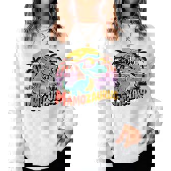 レトロマモザウルス恐竜ギフト ポーランドのお母さん Trexポーランド レディーススウェットシャツ - Kawaiitshirt