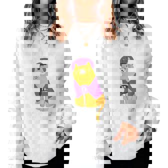 古希祝い 猫 ねこ ちゃんちゃんこ 男性 女性 猫好き 70歳 Cat Days Best Days レディーススウェットシャツ - Kawaiitshirt