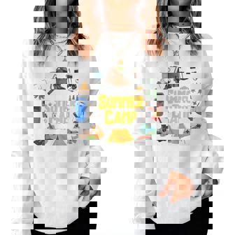 夏のキャンプ旅行 キャンパー キッズ 女の子 男の子 お揃い 長袖tシャツ レディーススウェットシャツ - Kawaiitshirt