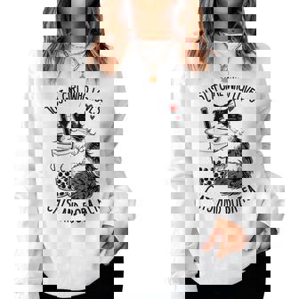 猫が大好きな女の子とボバティーラグドール猫好き レディーススウェットシャツ - Kawaiitshirt