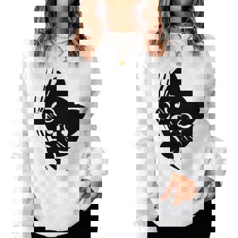 面白い猫 子猫 キティギフト 男性 女性 子供 男の子 女の子 長袖tシャツ レディーススウェットシャツ - Kawaiitshirt