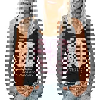 10Th Birthday Girl Pink Coquette Bow 10 Year Old Aesthetic Women Tank Top - Thegiftio