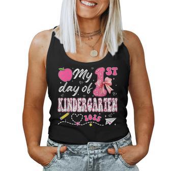 My 1St Day Of Kindergarten 2025 Back To School Girls Teacher Women Tank Top - Thegiftio UK