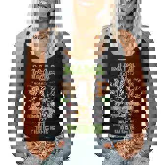 3Rd Birthday Zoo Safari Jungle Mama Of The Wild And Three Women Tank Top | Seseable UK