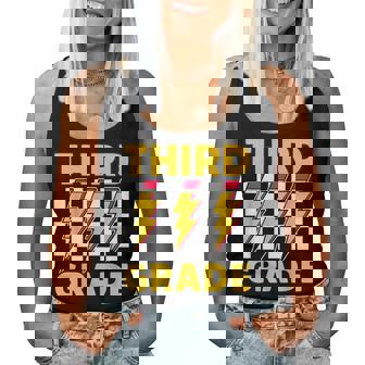 3Rd Grade Lightning Bolt Third Grade Teacher Back To School Women Tank Top - Thegiftio