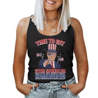 4Th Of July Star Spangled Hammered Patriotic Women Women Tank Top - Thegiftio UK