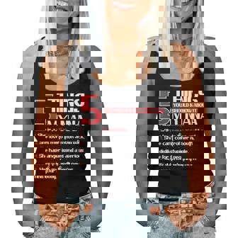 5 Things You Should Know About My Nana Grandma Women Tank Top - Thegiftio UK