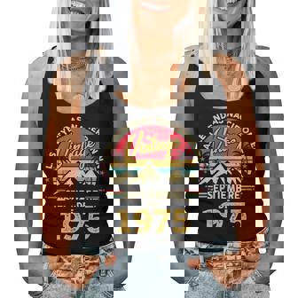 50 Años Cumpleañosintage Nacido Eneptiembre 1975 Cuello Camiseta sin mangas para mujer - Regaloses