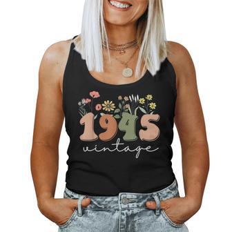 80 Years Old Vintage 1945 80Th Birthday Wildflower Women Women Tank Top - Thegiftio UK