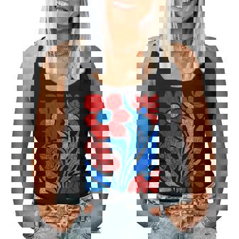 8647 4Th Of July Usa Us American Flag Boho Women Tank Top - Monsterry