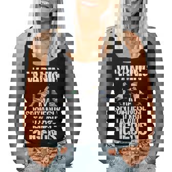 Advertencia Divertida Puede Hablar Espontáneamenteobre El Regalo De Las Palomas Lindo Camiseta sin mangas para mujer - Regaloses