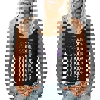 Alzheimer's Awareness Alzheimer Flag Usa For Alz Women Tank Top - Thegiftio