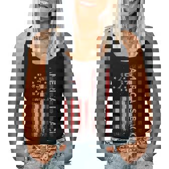 America Is Back Patriotic American Flag On Back Women Tank Top - Thegiftio