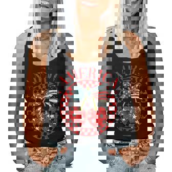 America Cherries Bow 4Th Of July Girls Womans Usa Flag Women Tank Top - Thegiftio