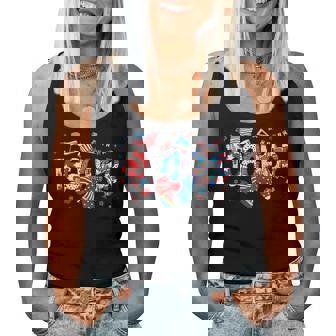 American Flag 4Th Of July Patriotic Teacher Life Women Women Tank Top - Monsterry