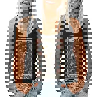 The Aunt Tarot Card Skeleton Aunty Coffee Lover Women Tank Top - Thegiftio