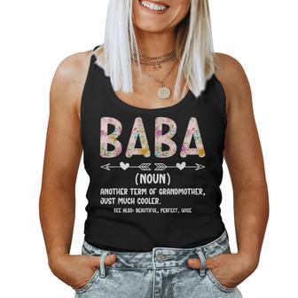 Baba Definition Baba Grandma Baba Grandmother Small Black Women Tank Top - Monsterry
