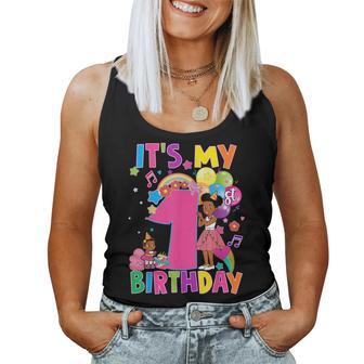 Baby Girl 1St Birthday Party Pink Doll Family Decorations Women Tank Top - Thegiftio UK