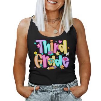 Back To School Preppy Third Grade 3Rd Grade Teacher Girl Boy Women Tank Top - Thegiftio UK