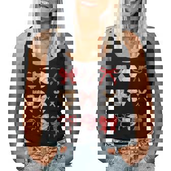 Baseball Mama Coquette Bow Baseball Mom Women Tank Top - Thegiftio