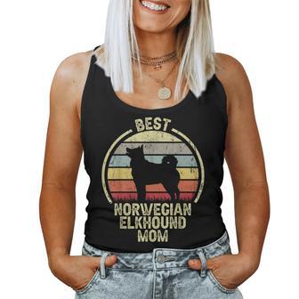 Best Dog Mother Mom Vintage Norwegian Elkhound Women Tank Top - Monsterry