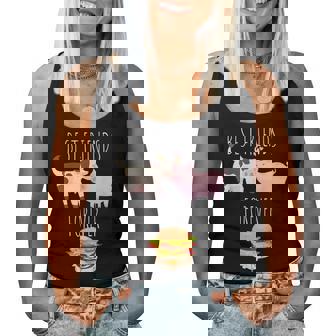 Best Friends Forever Beef Lover Pork Meat Bacon Burger レディースタンクトップ - Kawaiitshirt