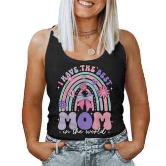 I Have The Best Mom In The World Coquette Bow Women Tank Top - Thegiftio UK