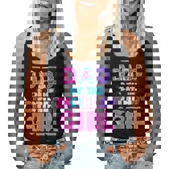 Birthday Girl Dad Of The Birthday Girl Spider Birthday Party Women Tank Top - Thegiftio