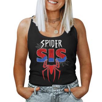 Birthday Party Family Spider Web Sister Cute Big Sis Women Tank Top - Thegiftio