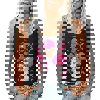 Black African American Fight Breast Cancer Pink Ribbon Women Tank Top | Mazezy