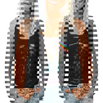 Black Cat Rainbow Light Prism Science Lover Physics Lgbt Women Tank Top - Thegiftio