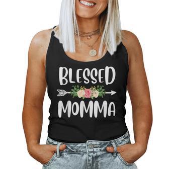 Blessed To Be Called Momma Floral Arrow Women Tank Top - Thegiftio UK