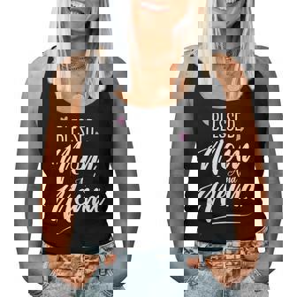 Blessed Mom And Mema Grandma Grandmother Heart Women Tank Top - Thegiftio UK
