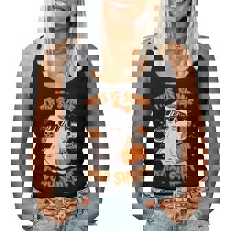 This Is Some Boo Sheet Retro Halloween Ghost Women Women Tank Top - Seseable