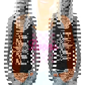 Boone Checkered First Name-D Boy Girl Birth-Day Women Tank Top | Seseable UK