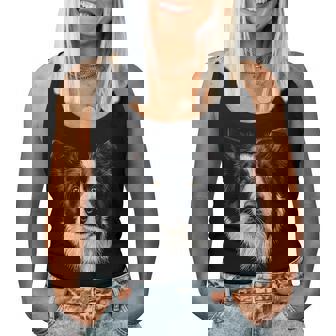 Border Collie Dog Motif Mandala Border Collie Camiseta sin mangas para mujer - Regaloses