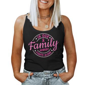 Breast Cancer Family Support Pink Ribbon Boxing Gloves Women Tank Top - Thegiftio UK
