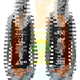 Broccoli Queen ブロッコリーの女王 ブロッコリー ベジタリアン・ベジタブル ブロッコリー レディースタンクトップ - Kawaiitshirt