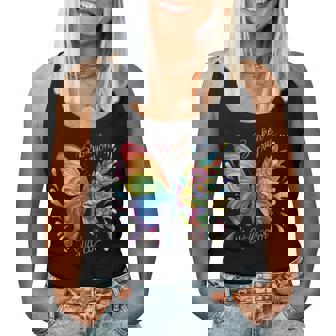 Broken Crayons Still Colors Mental Health Rainbow Butterfly Women Tank Top | Mazezy