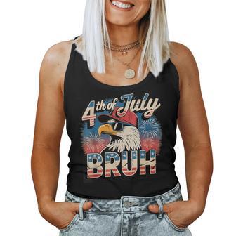 Bruh 4Th Of July Boys Girls Fourth Of July Bald Eagle Women Tank Top - Thegiftio UK