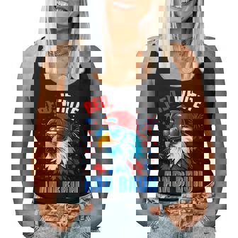 Bruh 4Th July Outfit Boys Red White And Bruh Eagle Women Tank Top | Mazezy