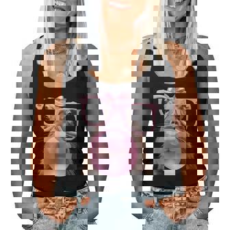 Capybara Cara Comer Goma De Mascar Y Hace Una Burbuja Capibara Es Camiseta sin mangas para mujer - Regaloses