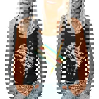 Cassette Fiesta Des Los 80 90 Retro Disfraz Cuello Camiseta sin mangas para mujer - Regaloses