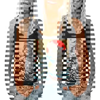 Catzilla Cat 日本アート 面白い猫 ギフト 男性 女性 子供 レディースタンクトップ - Kawaiitshirt