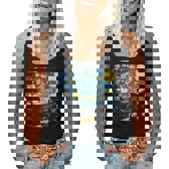 Chat Nuit Étoiléean Gogh Amoureux Des Chats Maman Papa Hommes S Débardeur pour femme - Cadeauxyz