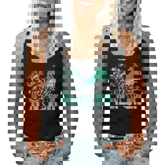 Cheer Mom Biggest Fan Cheerleader Black Green White Pom Pom Women Tank Top - Thegiftio