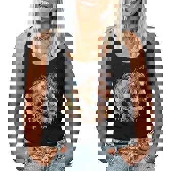 Cheval Avec Plumes Aquarelle Cowgirl Cowboy Amoureux Des Chevaux Débardeur pour femme - Cadeauxyz