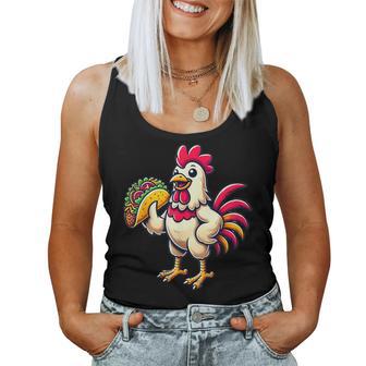 Chicken Eating Taco Women Tank Top - Thegiftio UK