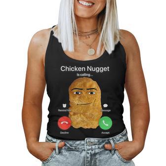Chicken Nugget Is Calling Women Tank Top - Thegiftio UK